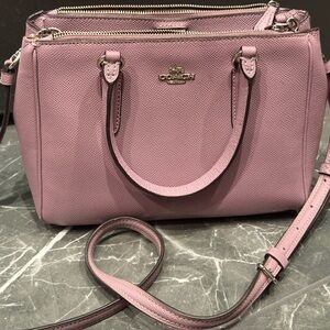 Coach Mauve Leather Satchel